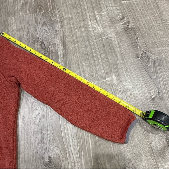 LL Bean size medium Red Sweater with Gray Accents cold weather wear - Picture 6 of 7